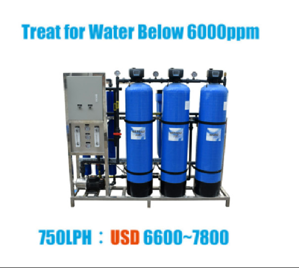 Machine commerciale de purification d'eau de PLC de filtre d'eau du RO 500LPH