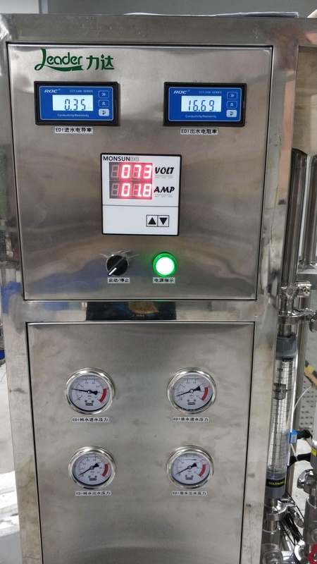 2000L usine de purification d'eau EDI à production rapide pour les applications médicales industrielles