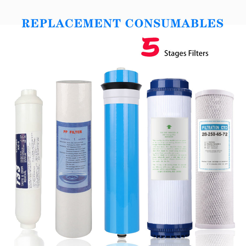 Étapes entières du système 6 de filtration de l'eau d'osmose d'inversion de Chambre d'OEM 97%