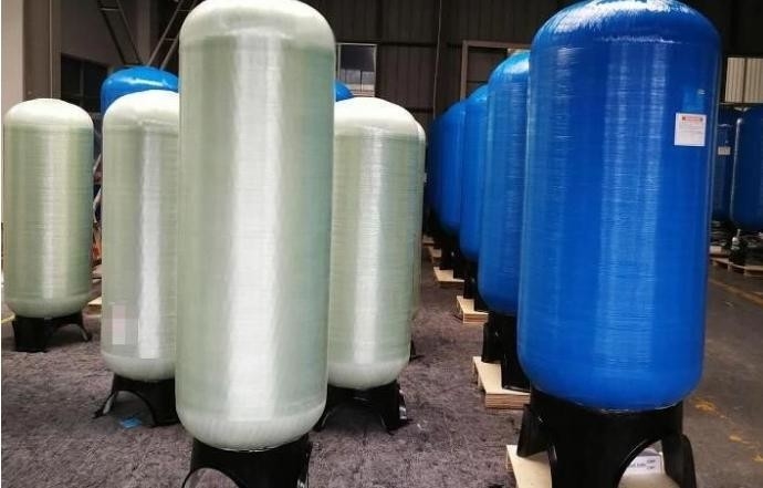 Réservoir industriel de Frp pour l'usine de RO de récipient à pression de filtre de sable de traitement de l'eau