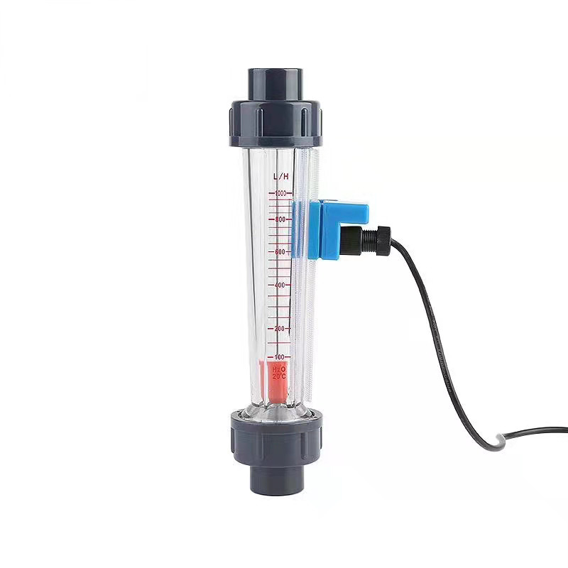 Mètre acrylique d'écoulement d'eau de débitmètre de bâti de panneau de la connexion 5GPM d'OEM PVC/SS pour le RO