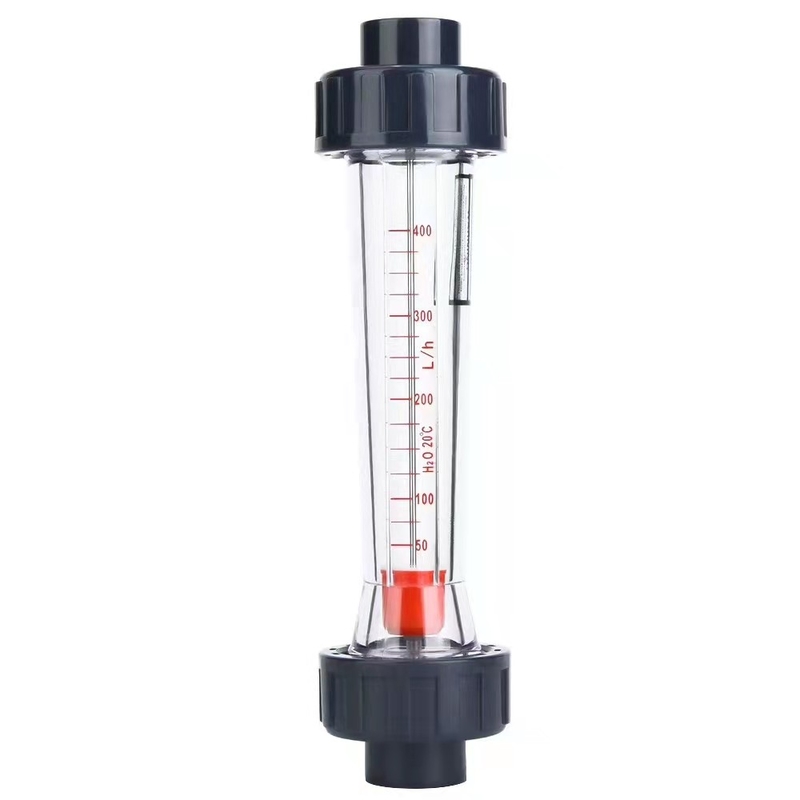 Mètre acrylique d'écoulement d'eau de débitmètre de bâti de panneau de la connexion 5GPM d'OEM PVC/SS pour le RO