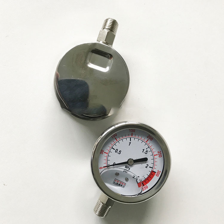 Indicateur de pression rempli d'eau du joint 60Kpa de diaphragme de manomètre de SUS pour le traitement de l'eau de RO