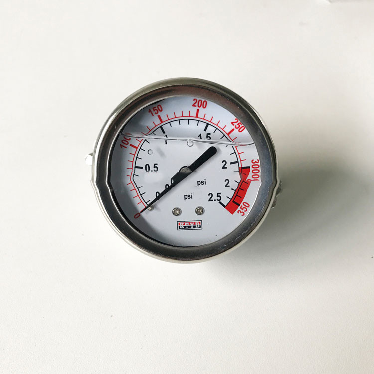 Indicateur de pression rempli d'eau du joint 60Kpa de diaphragme de manomètre de SUS pour le traitement de l'eau de RO