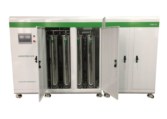 Type médical 3000L de Cabinet de système de RO d'installation de traitement de l'eau de hémodialyse par heure